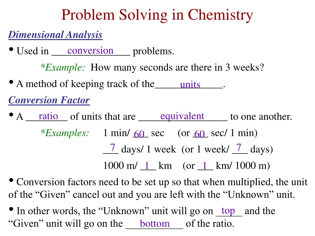 1.12 problem solving in chemistry