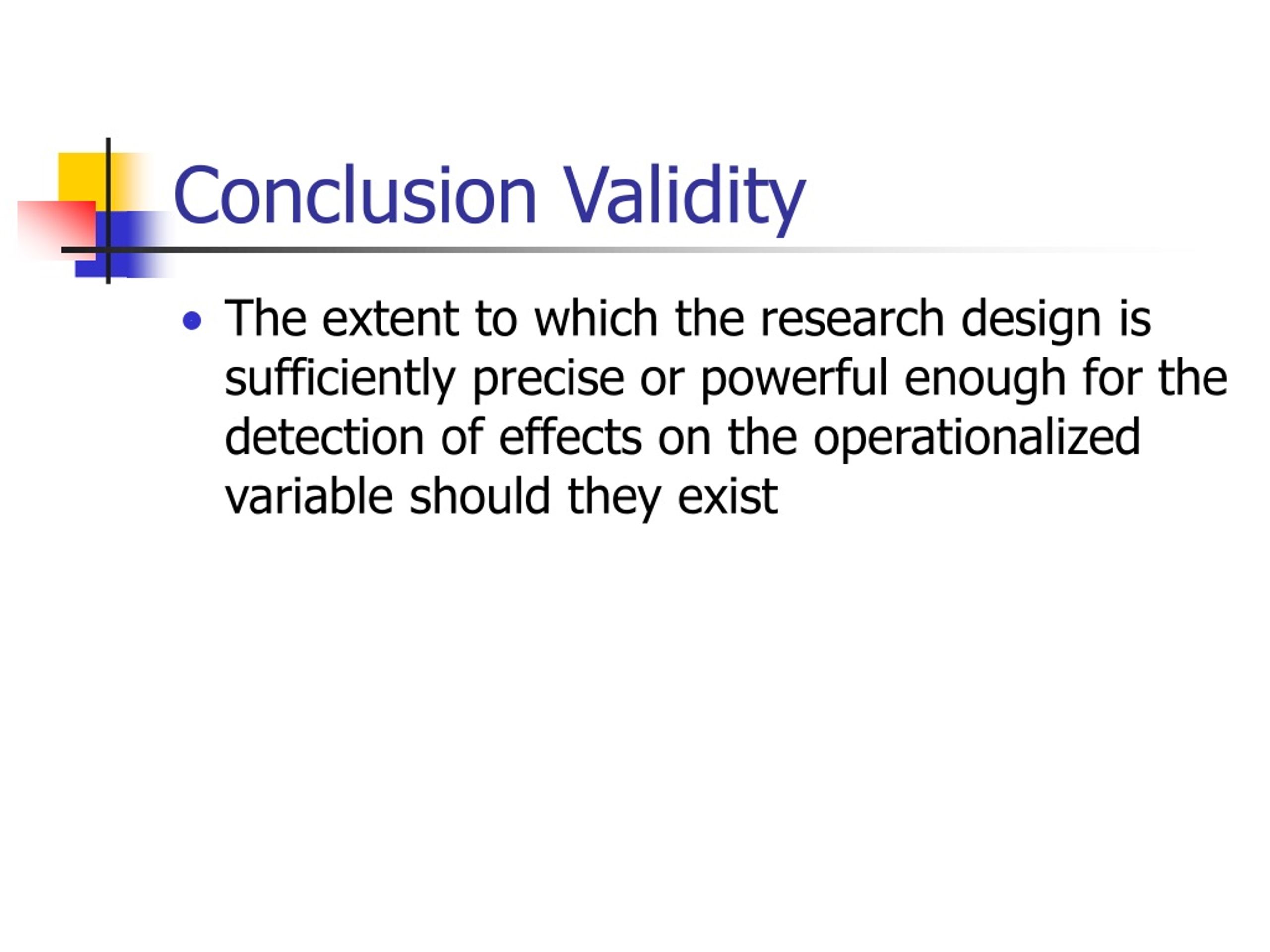 research conclusion validity