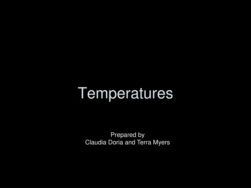 temperatures n.