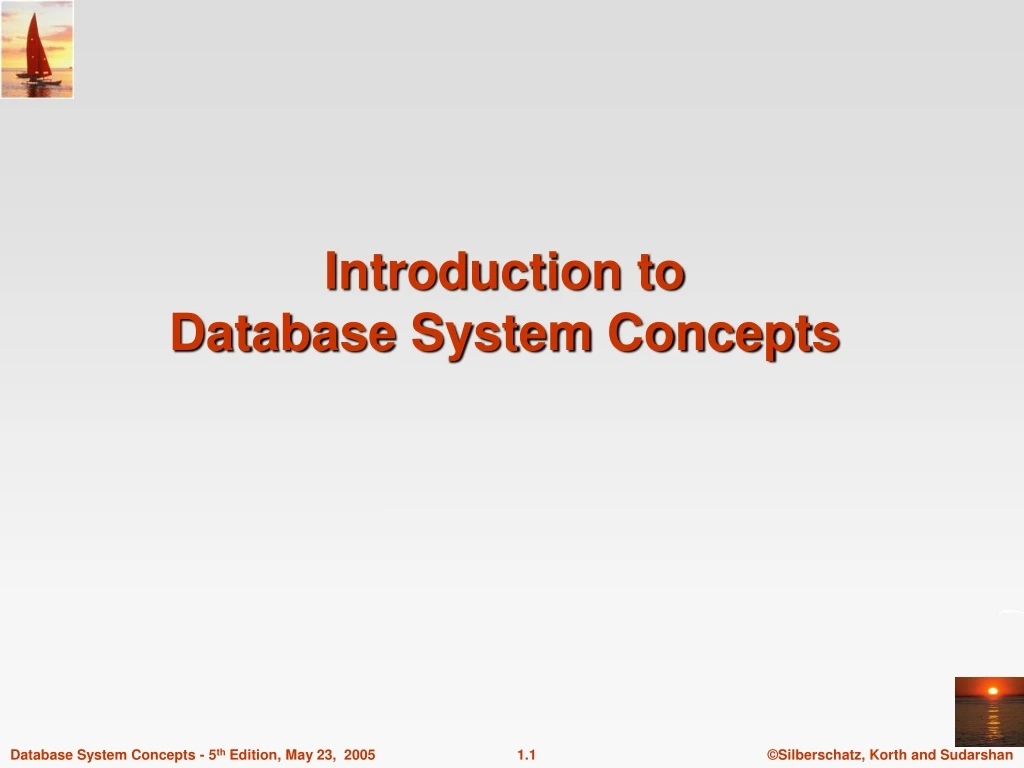 PPT - Introduction To Database System Concepts PowerPoint Presentation ...