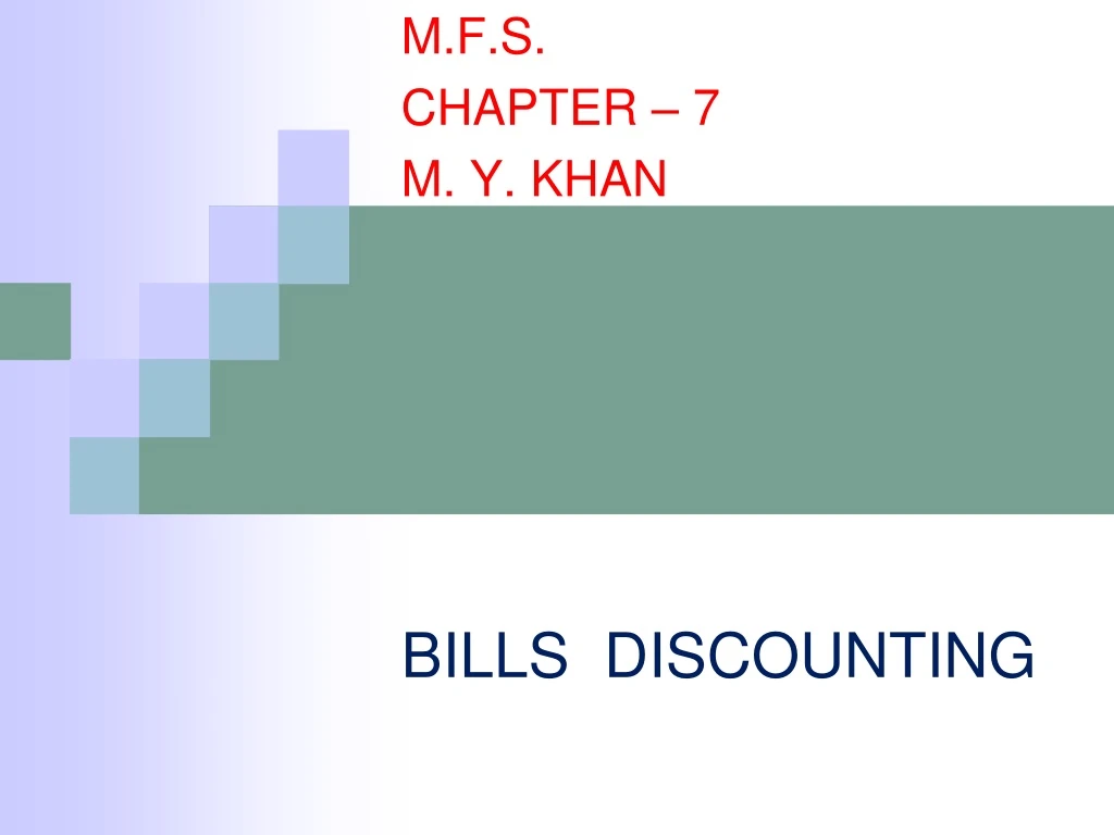 bills discounting n.