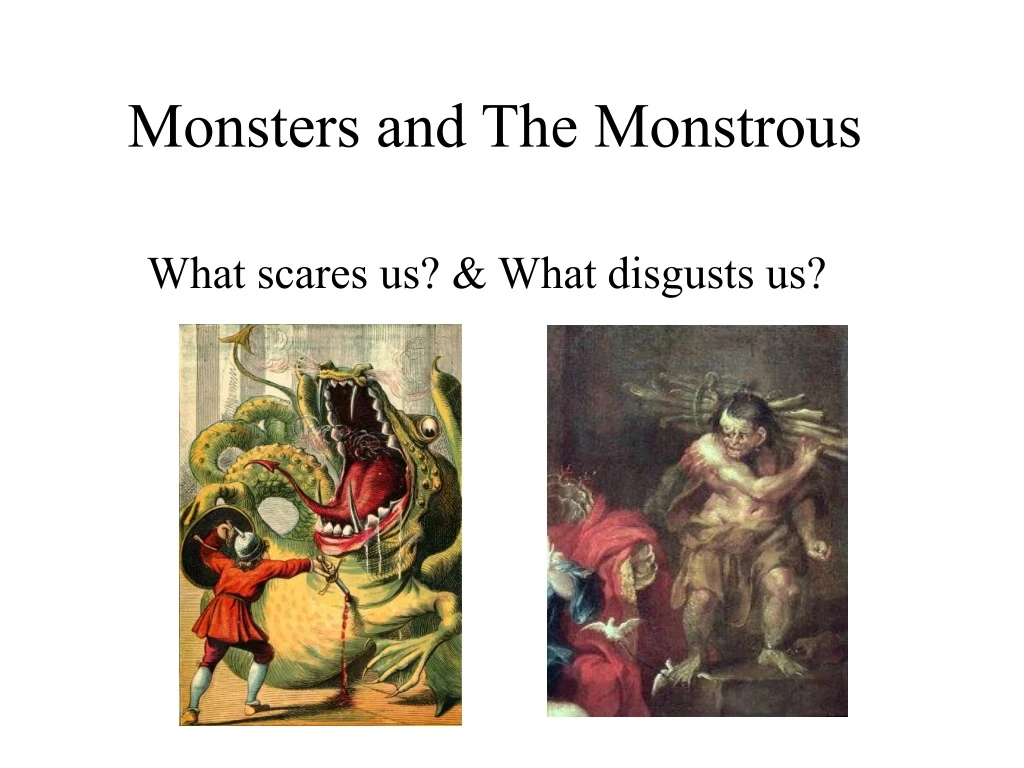 monsters and the monstrous n.