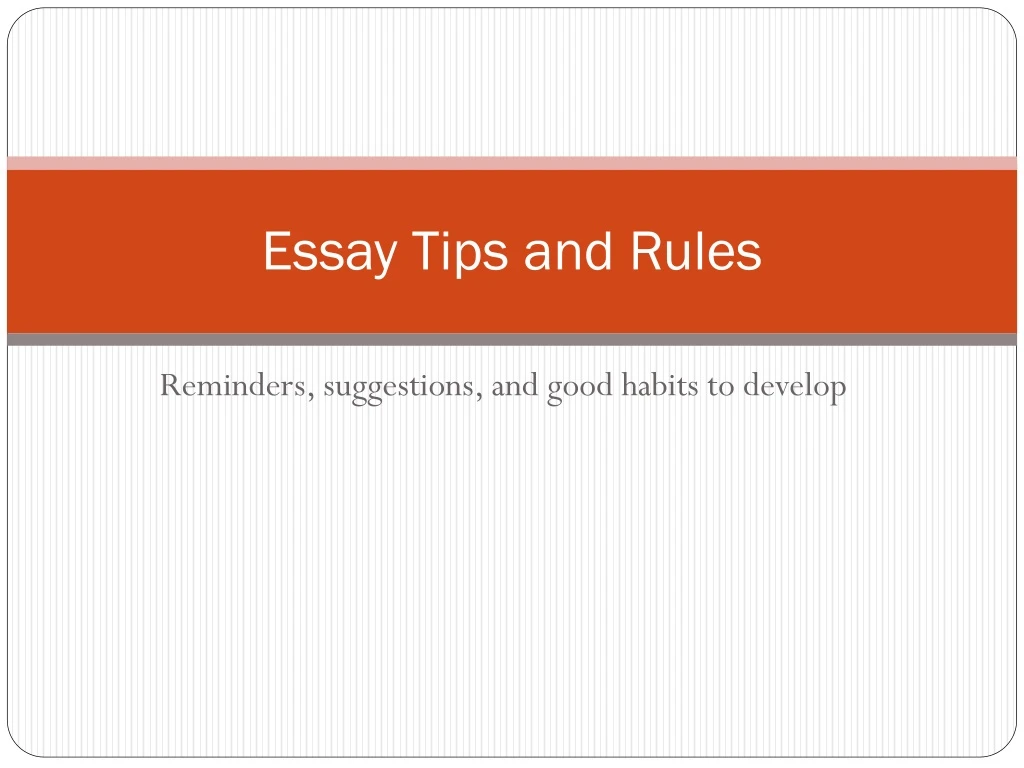 essay rules are important in society