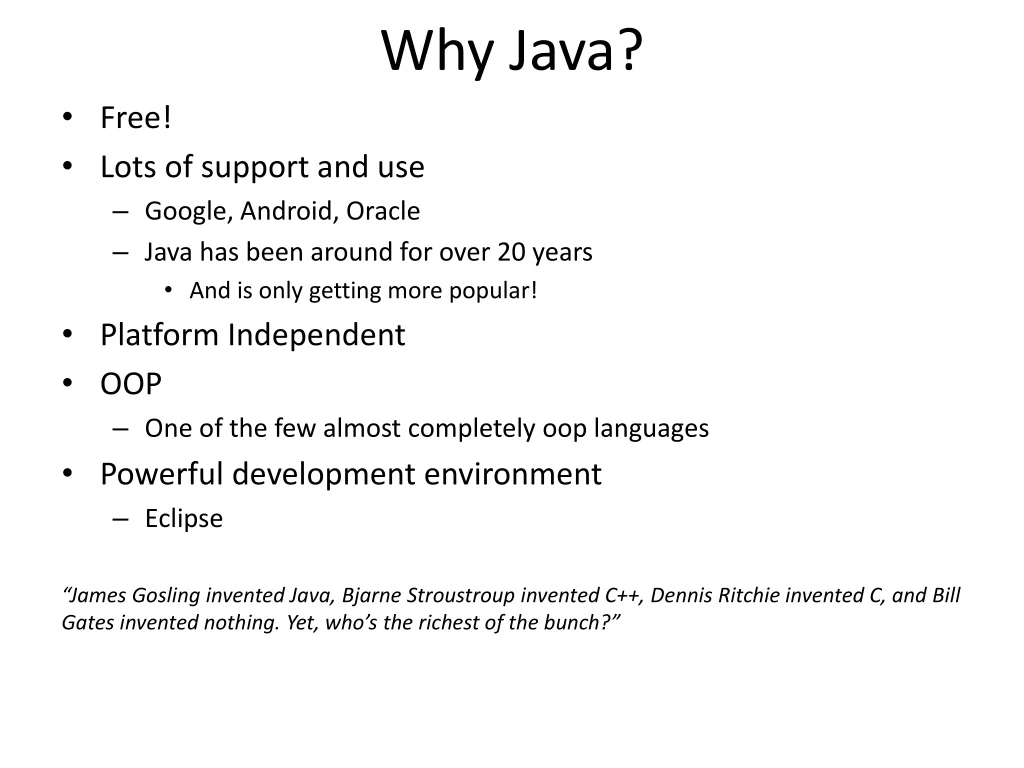 Ppt Why Java Powerpoint Presentation Free Download Id