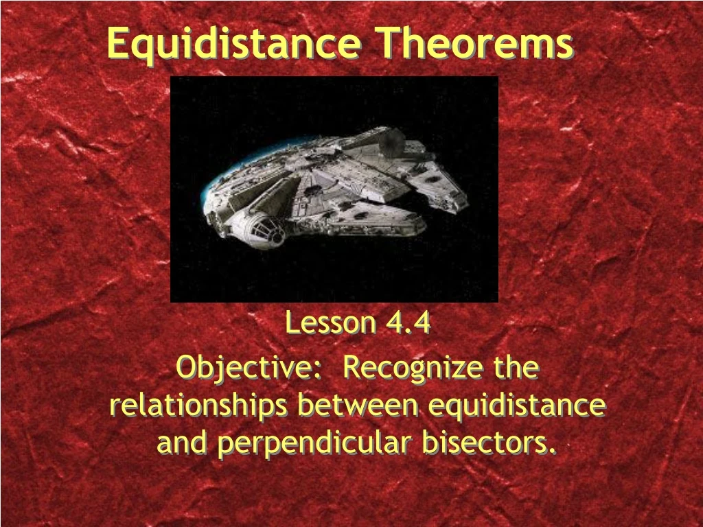 equidistance theorems n.
