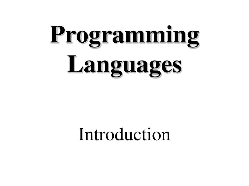 PPT - Programming Languages PowerPoint Presentation, Free Download - ID ...