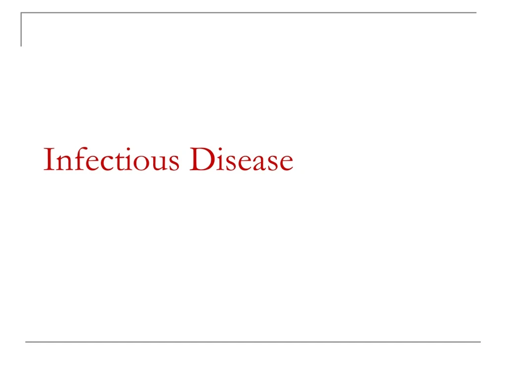 infectious disease n.