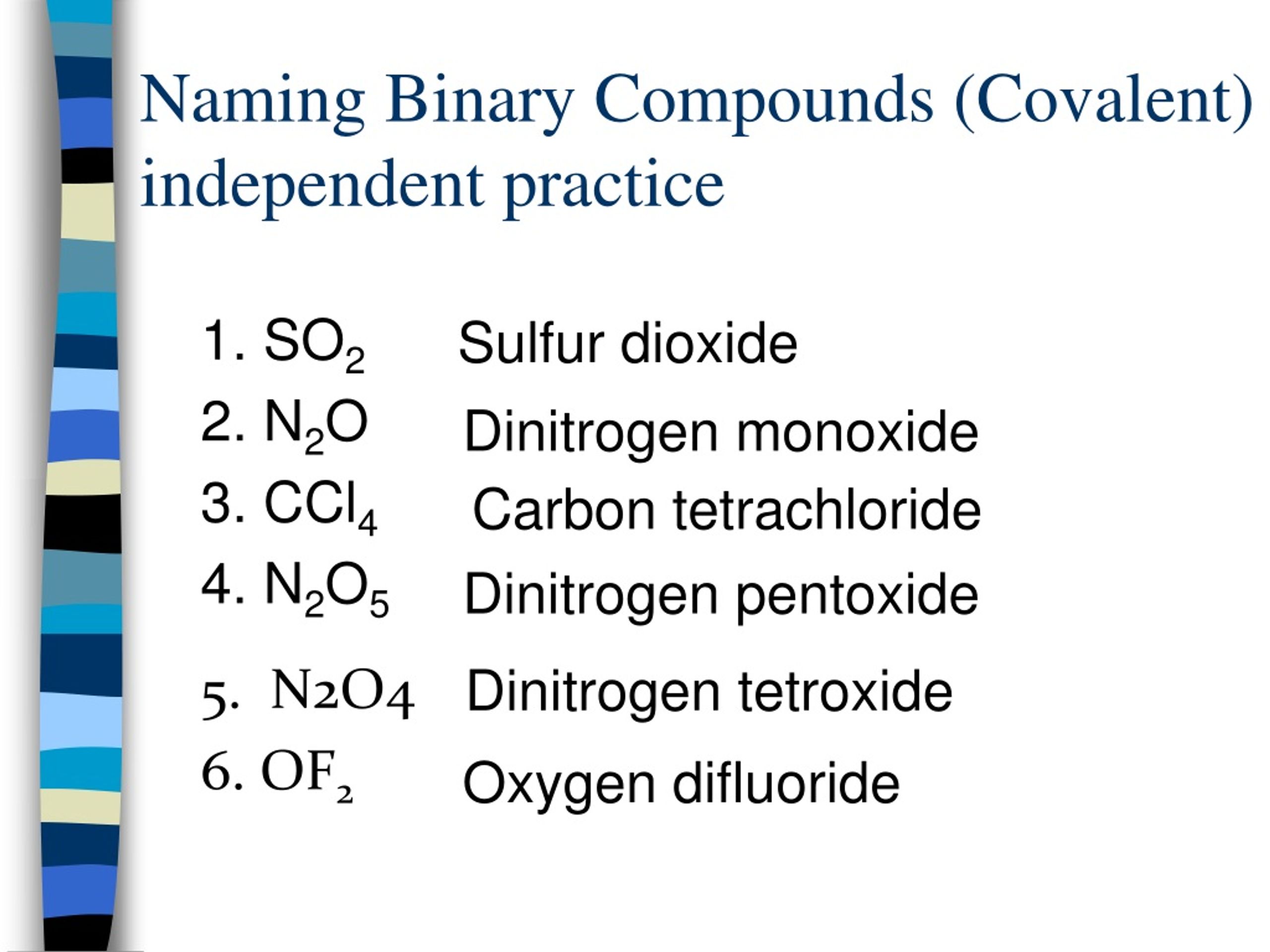 PPT - Chemical Nomenclature and Chemical reactions PowerPoint