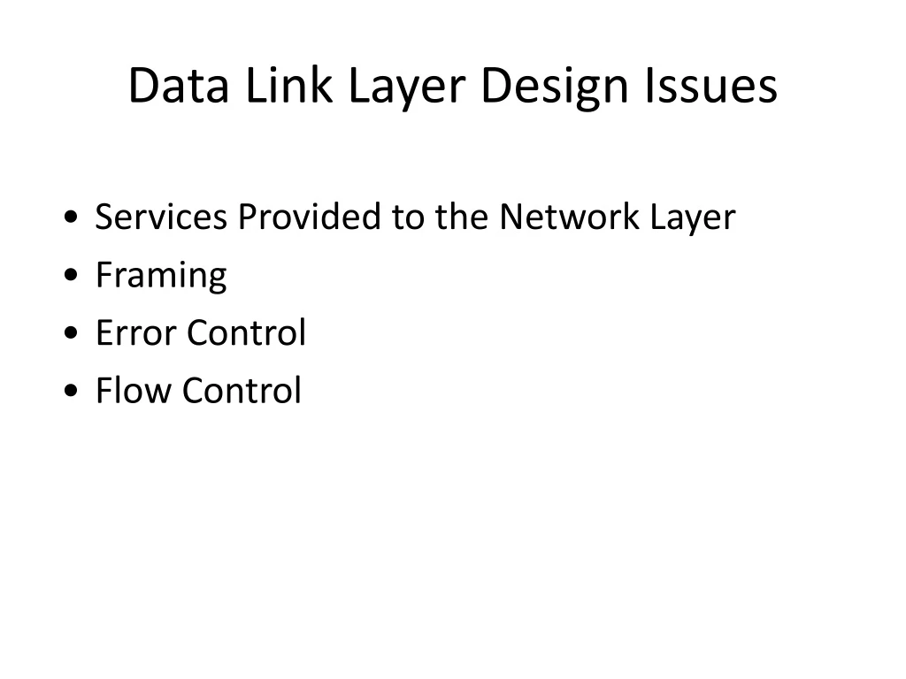 presentation layer design issues