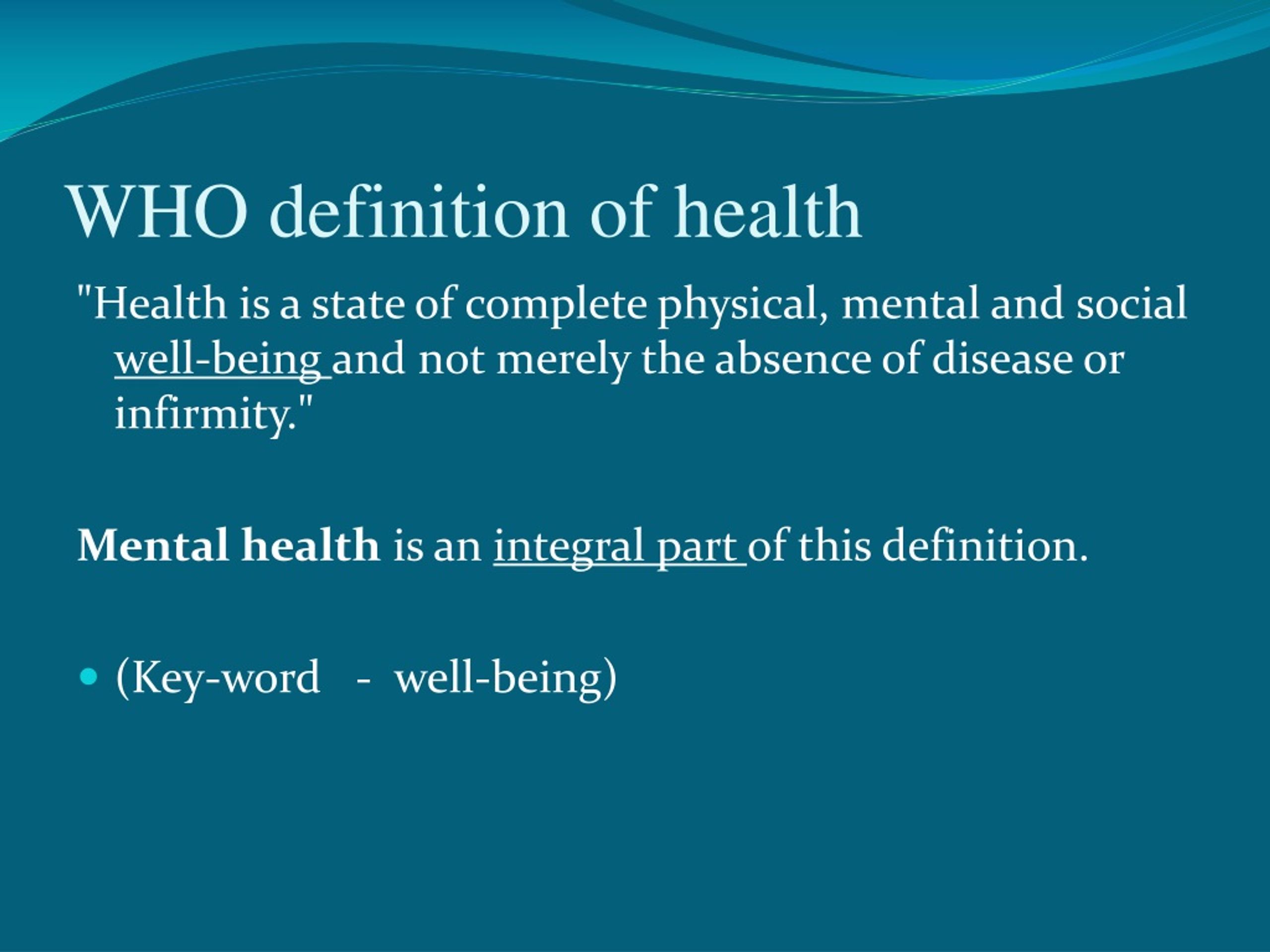 presentation health definition