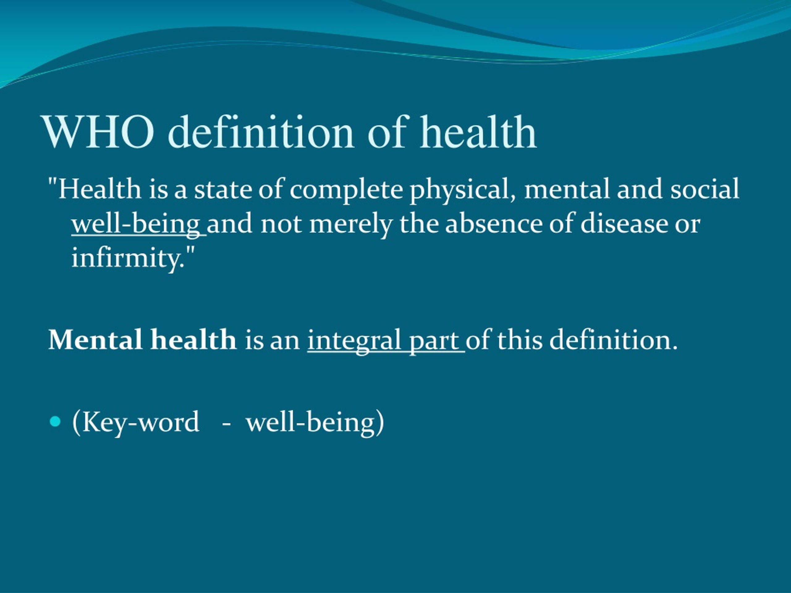 What Is The Definition Of Health Who