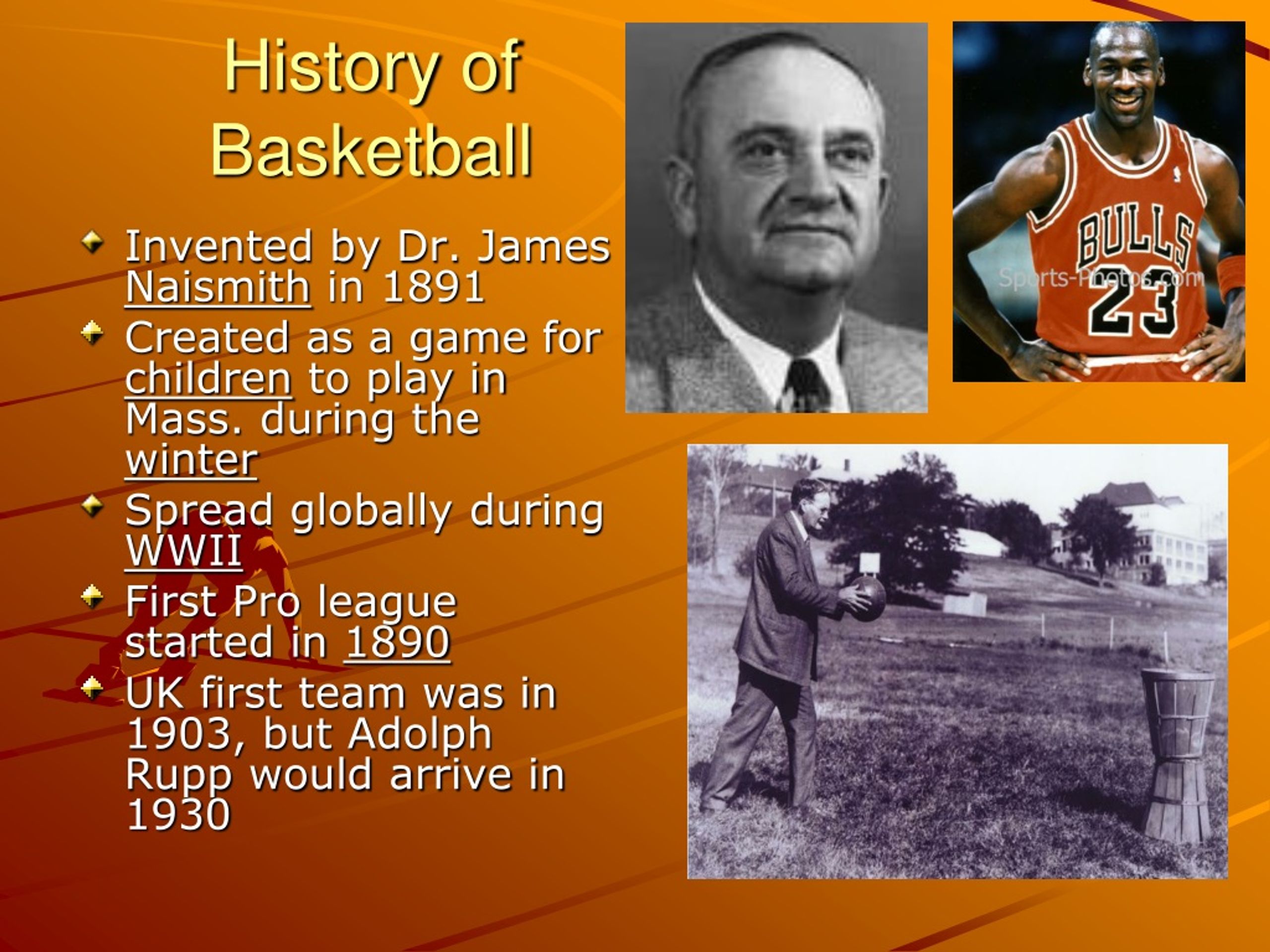 the history of basketball presentation