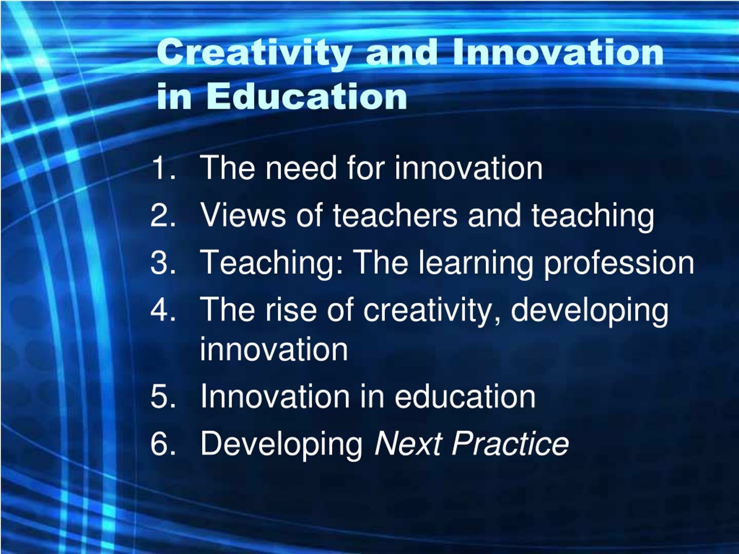 creativity and innovation in education ppt
