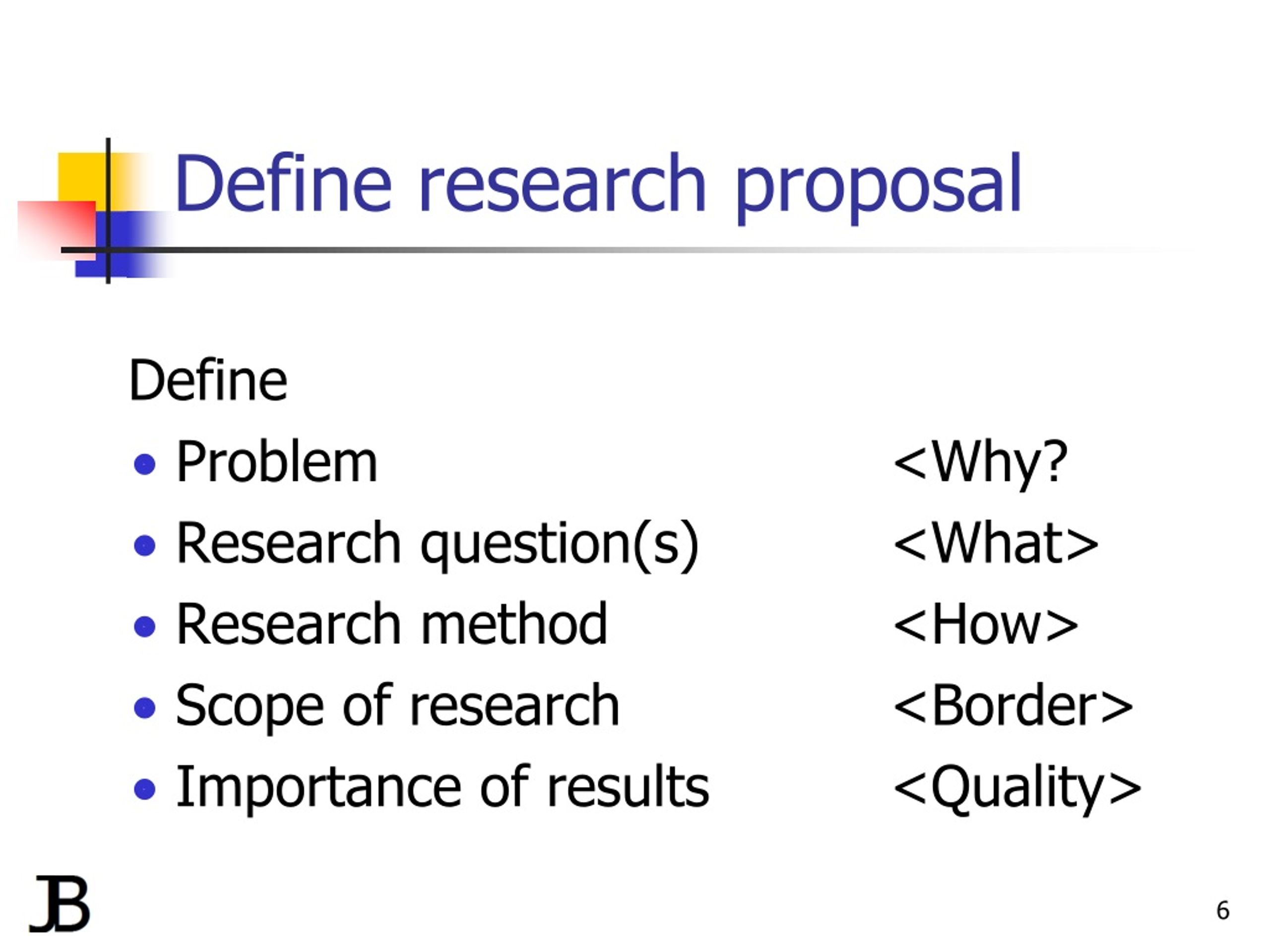 good definition of research proposal