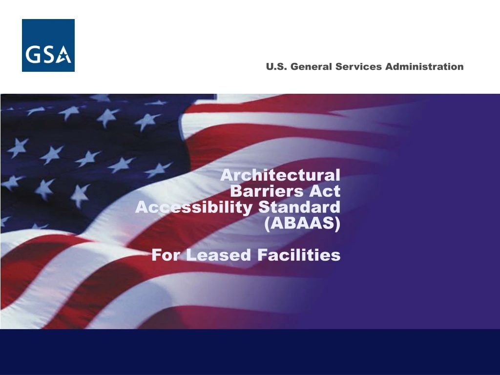 PPT Architectural Barriers Act Accessibility Standard (ABAAS) For