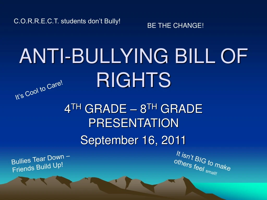 PPT - ANTI-BULLYING BILL OF RIGHTS PowerPoint Presentation, Free ...