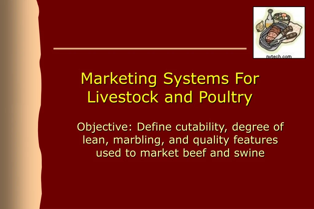 marketing systems for livestock and poultry n.