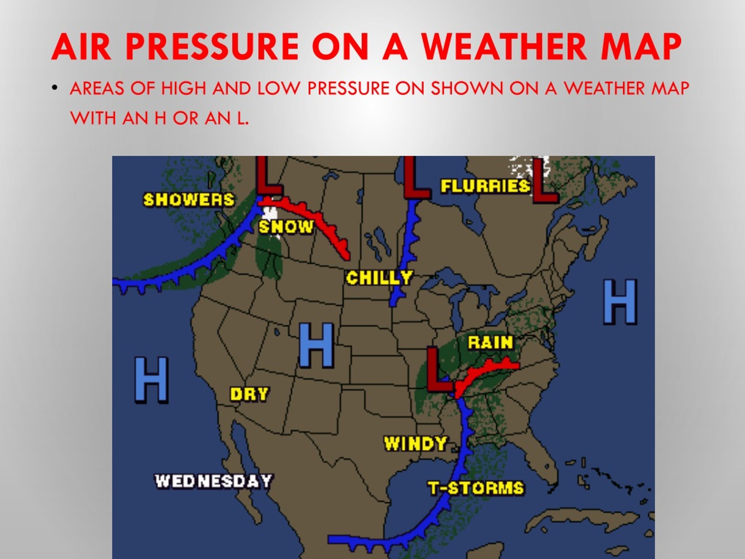 High And Low Weather Map - Map