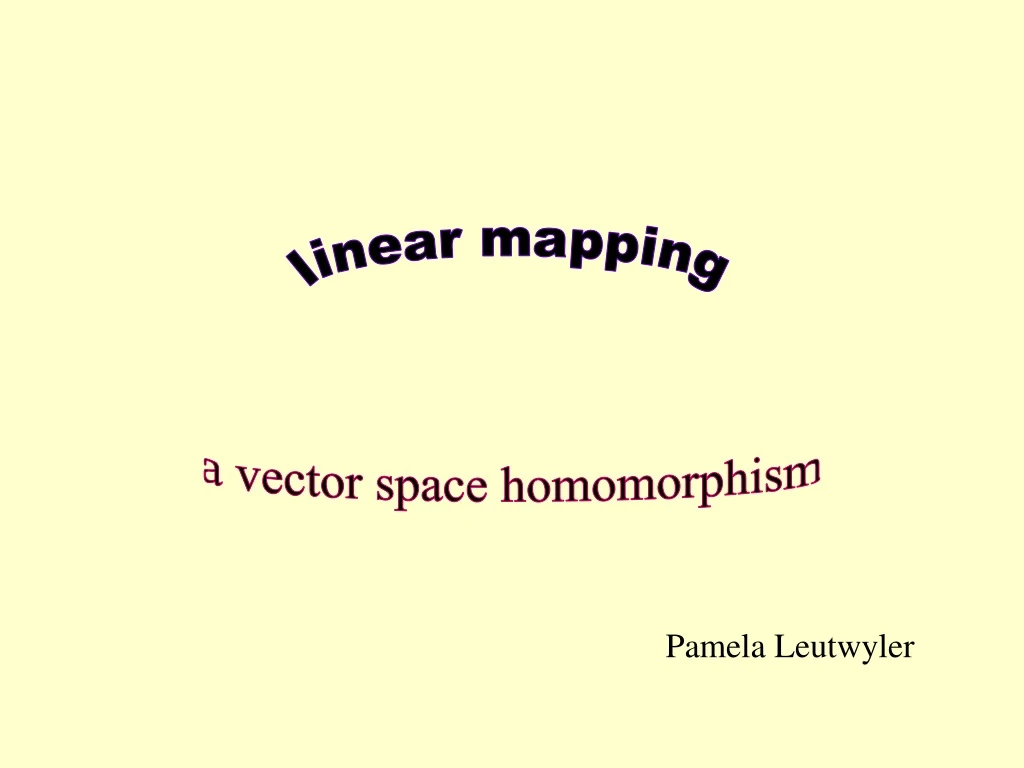 PPT - linear mapping PowerPoint Presentation, free download - ID:9164712