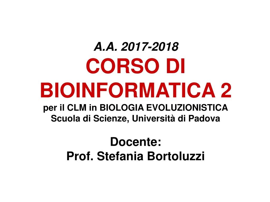 a a 2017 2018 corso di bioinformatica n.