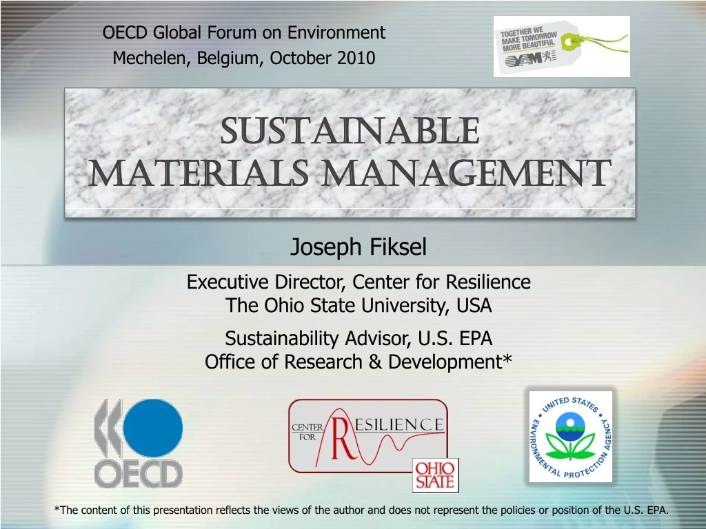 PPT - Sustainable Materials Management PowerPoint Presentation, Free ...