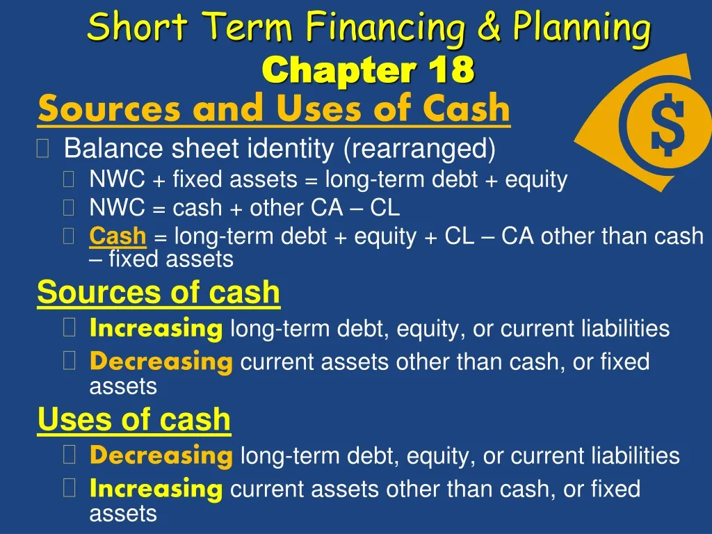short term financing planning chapter 18 n.