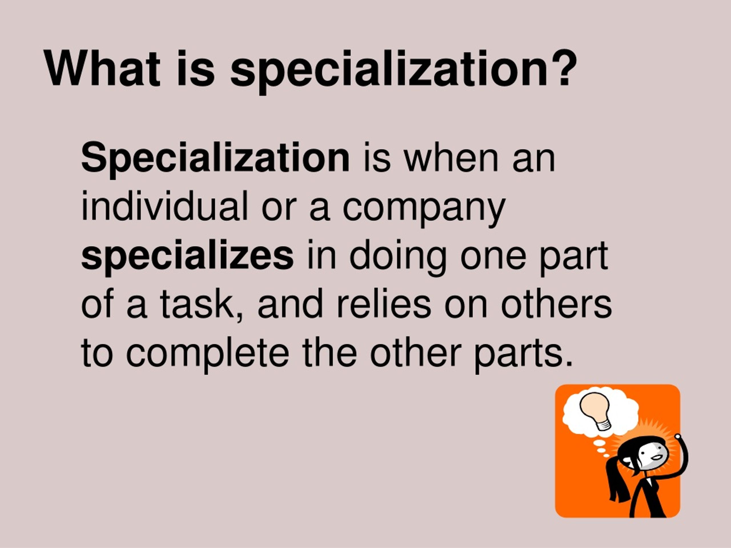 PPT What is specialization? PowerPoint Presentation, free download