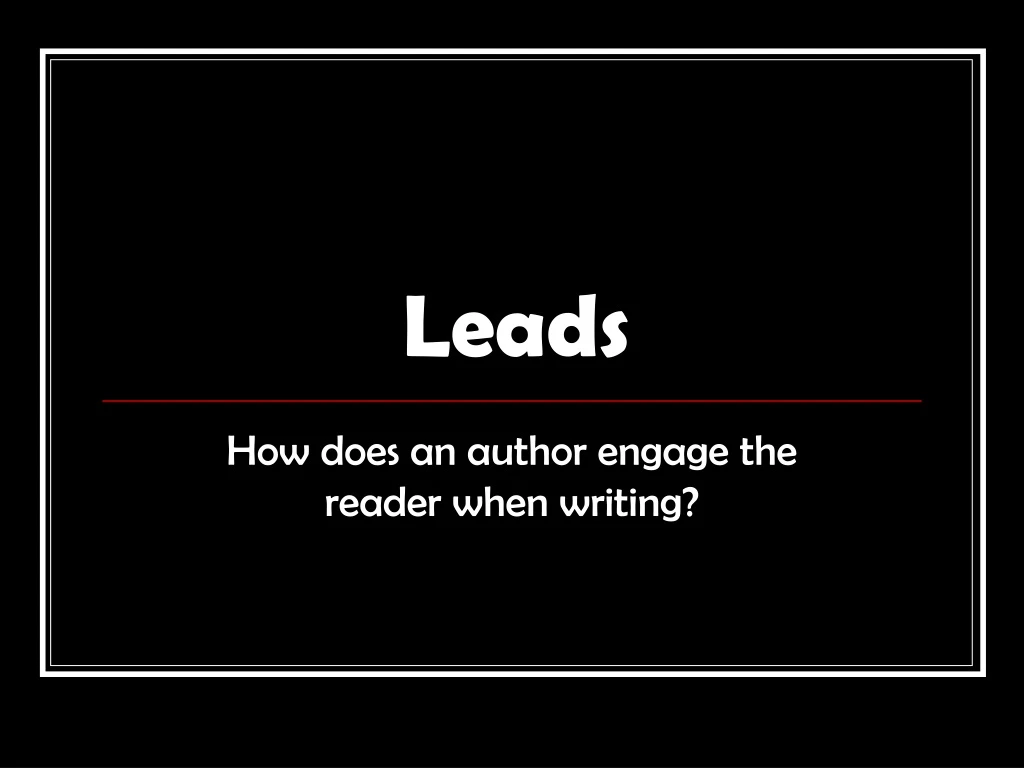 leads n.