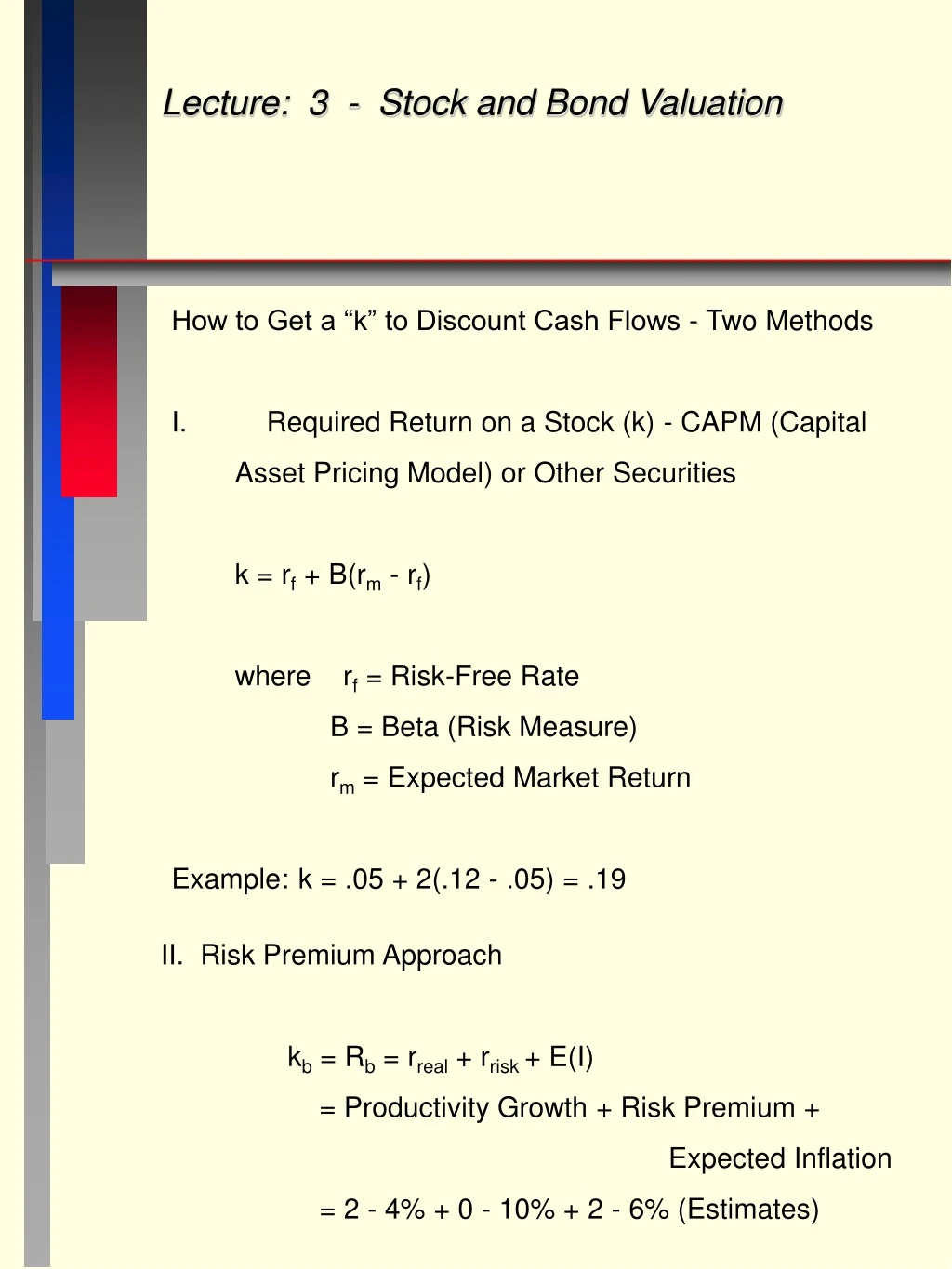 PPT - Lecture: 3 - Stock and Bond Valuation PowerPoint Presentation ...