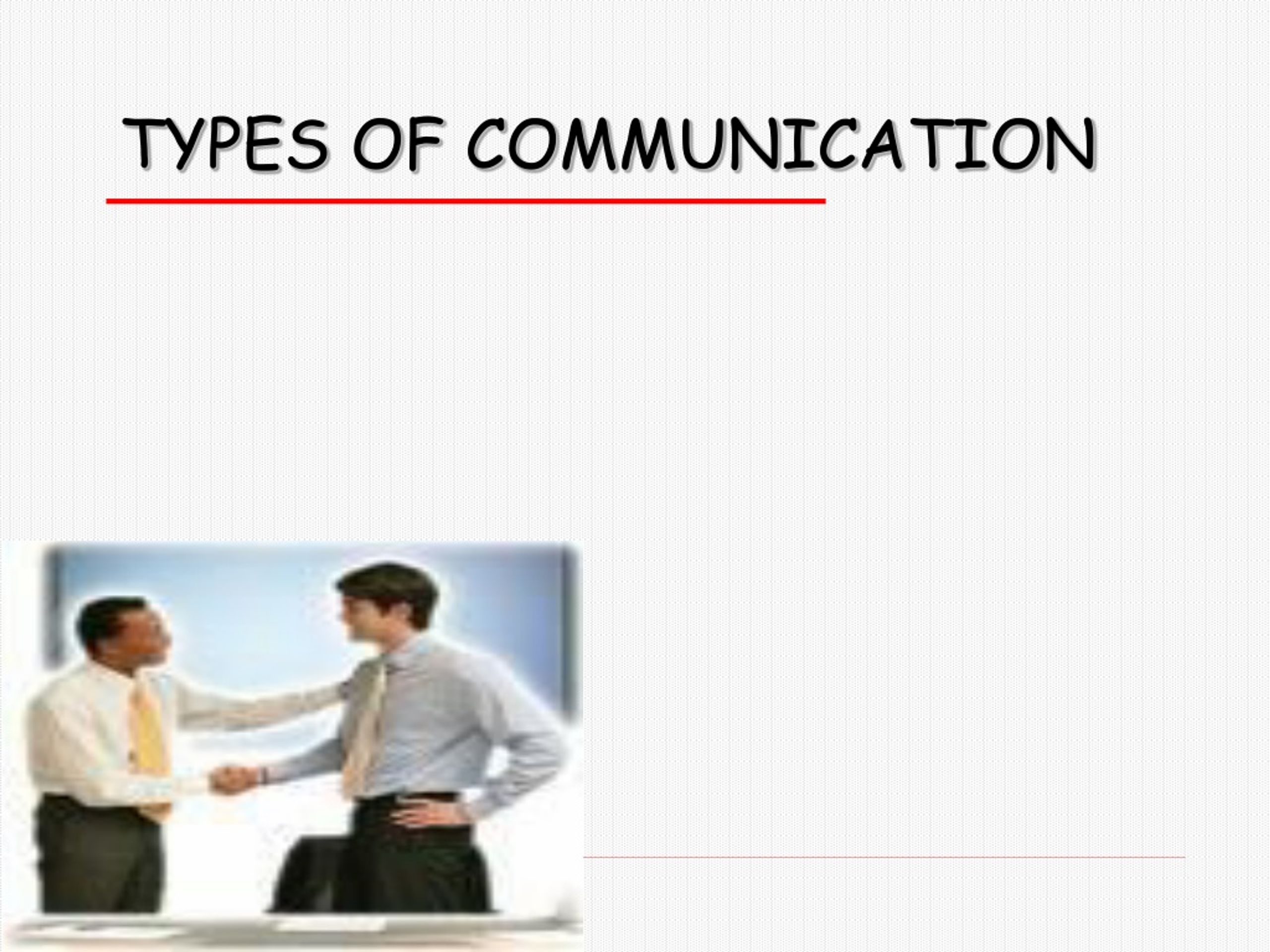 communication and its types presentation