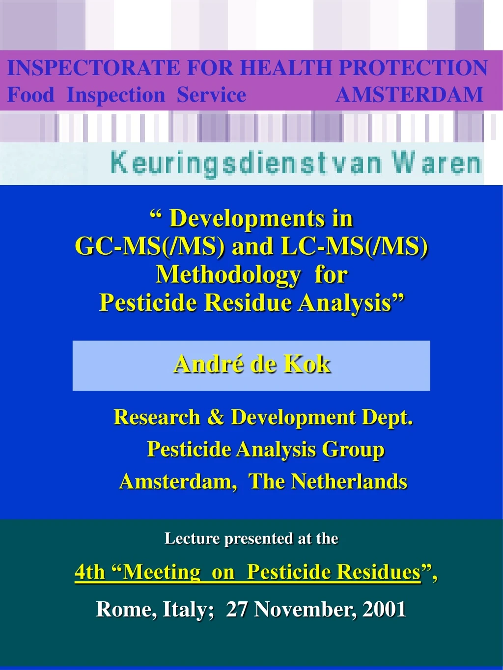 inspectorate for health protection food n.