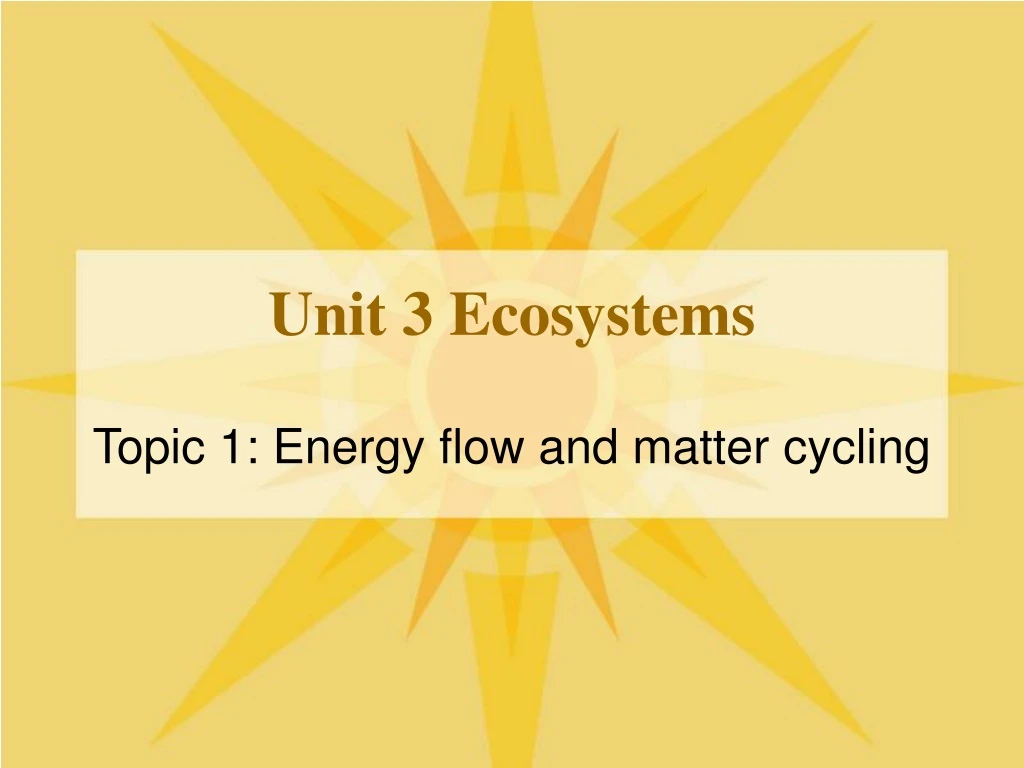 unit 3 ecosystems n.