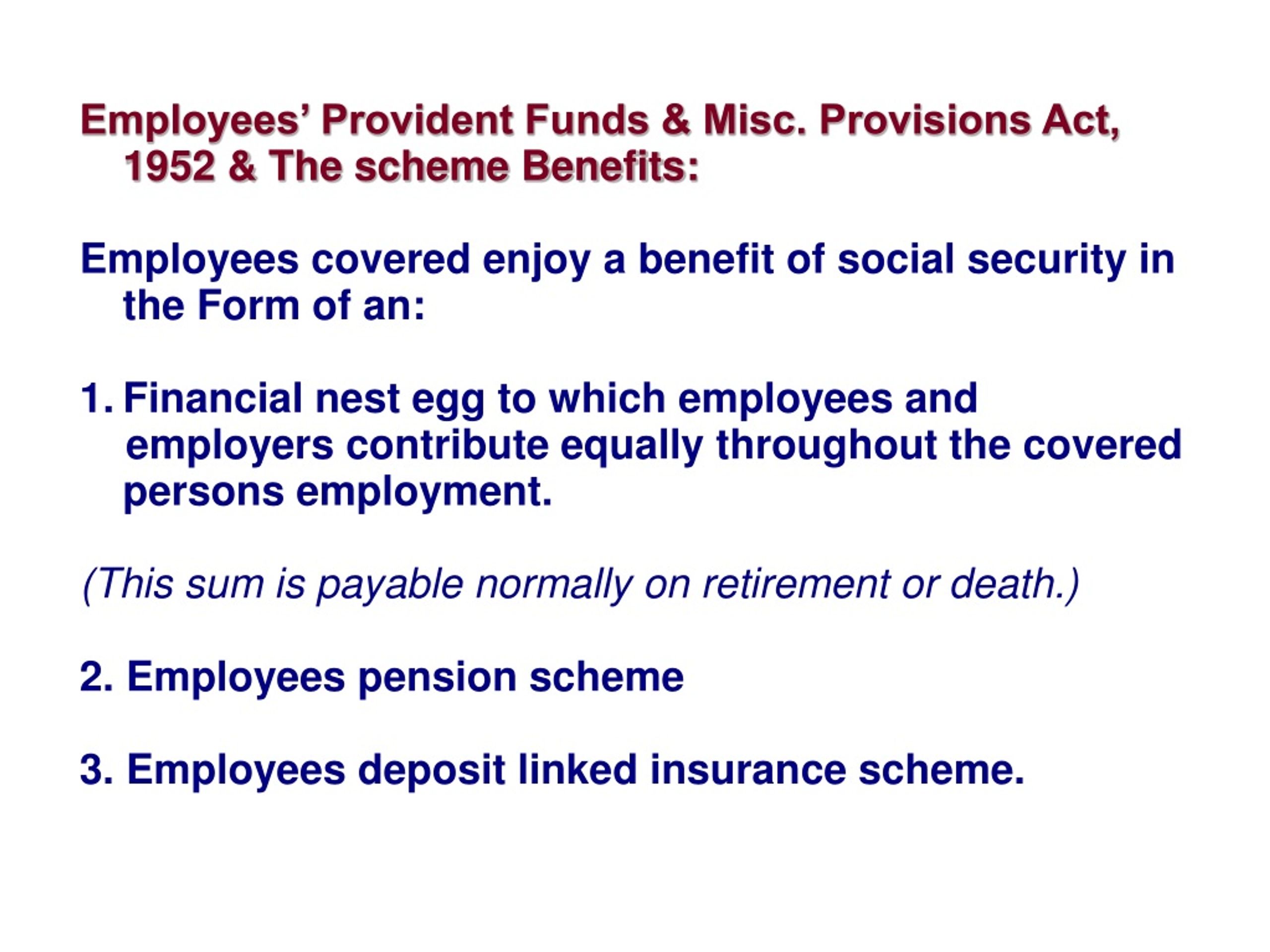 PPT - Employees Provident Funds & Employees State Insurance PowerPoint ...