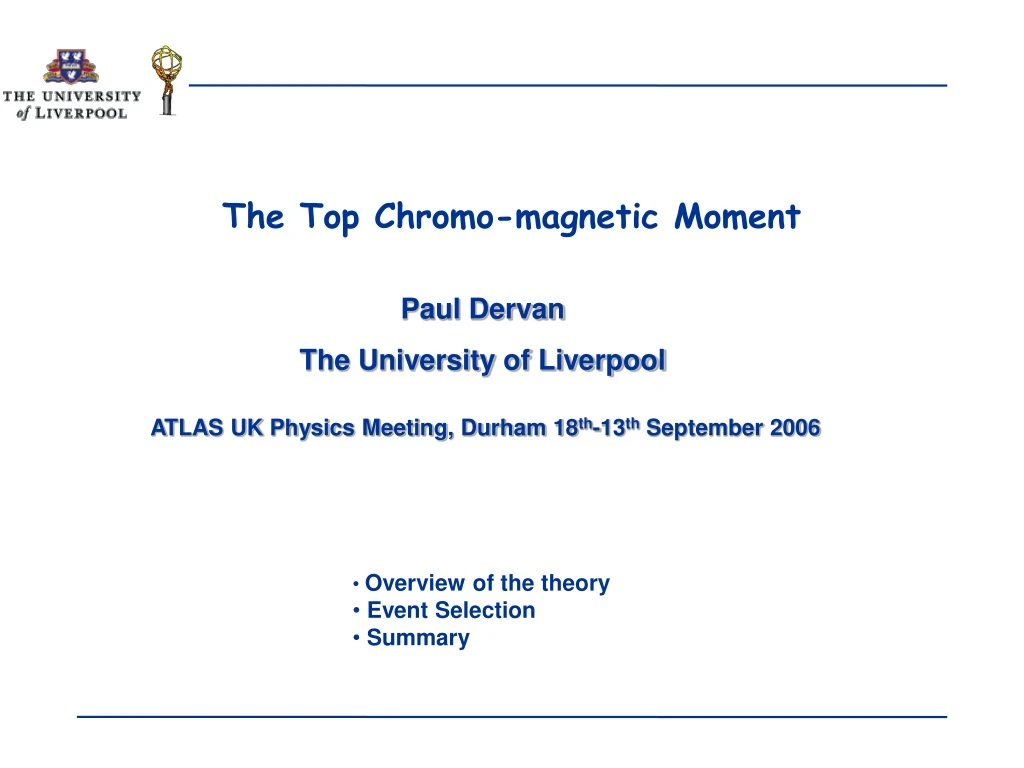 the top chromo magnetic moment n.