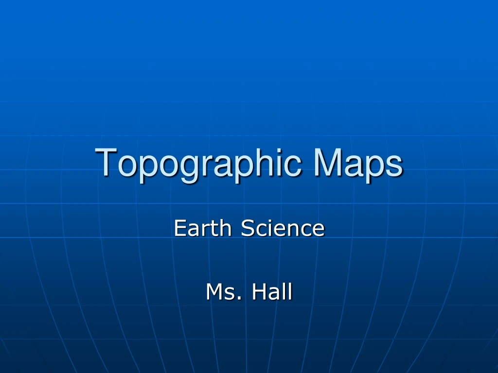 topographic maps n.