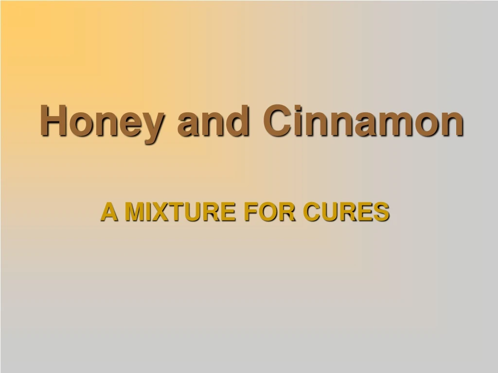 honey and cinnamon n.