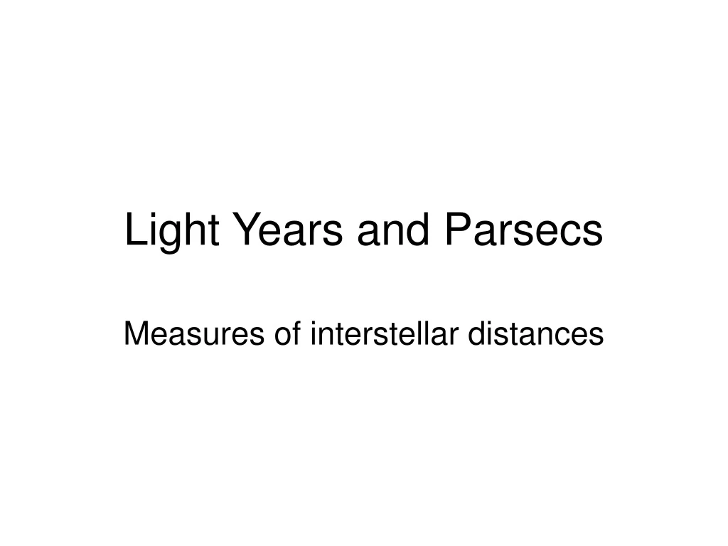 parsec light year