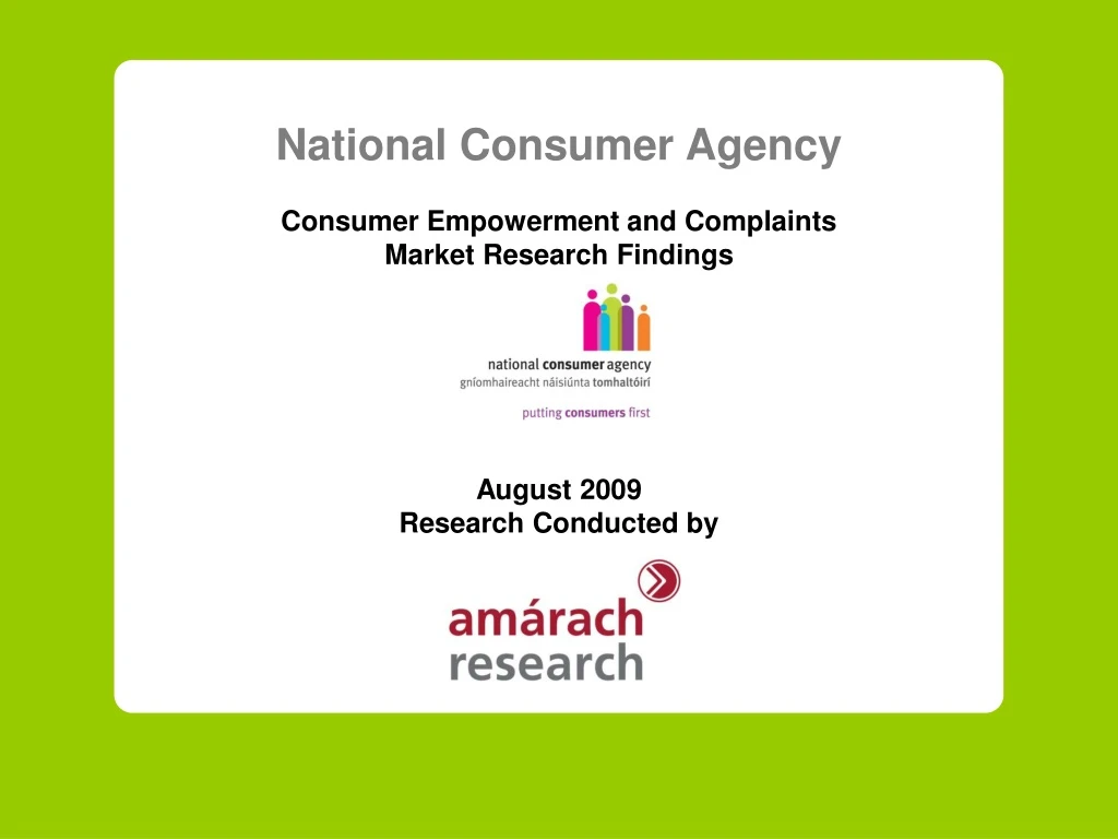 national consumer agency consumer empowerment n.