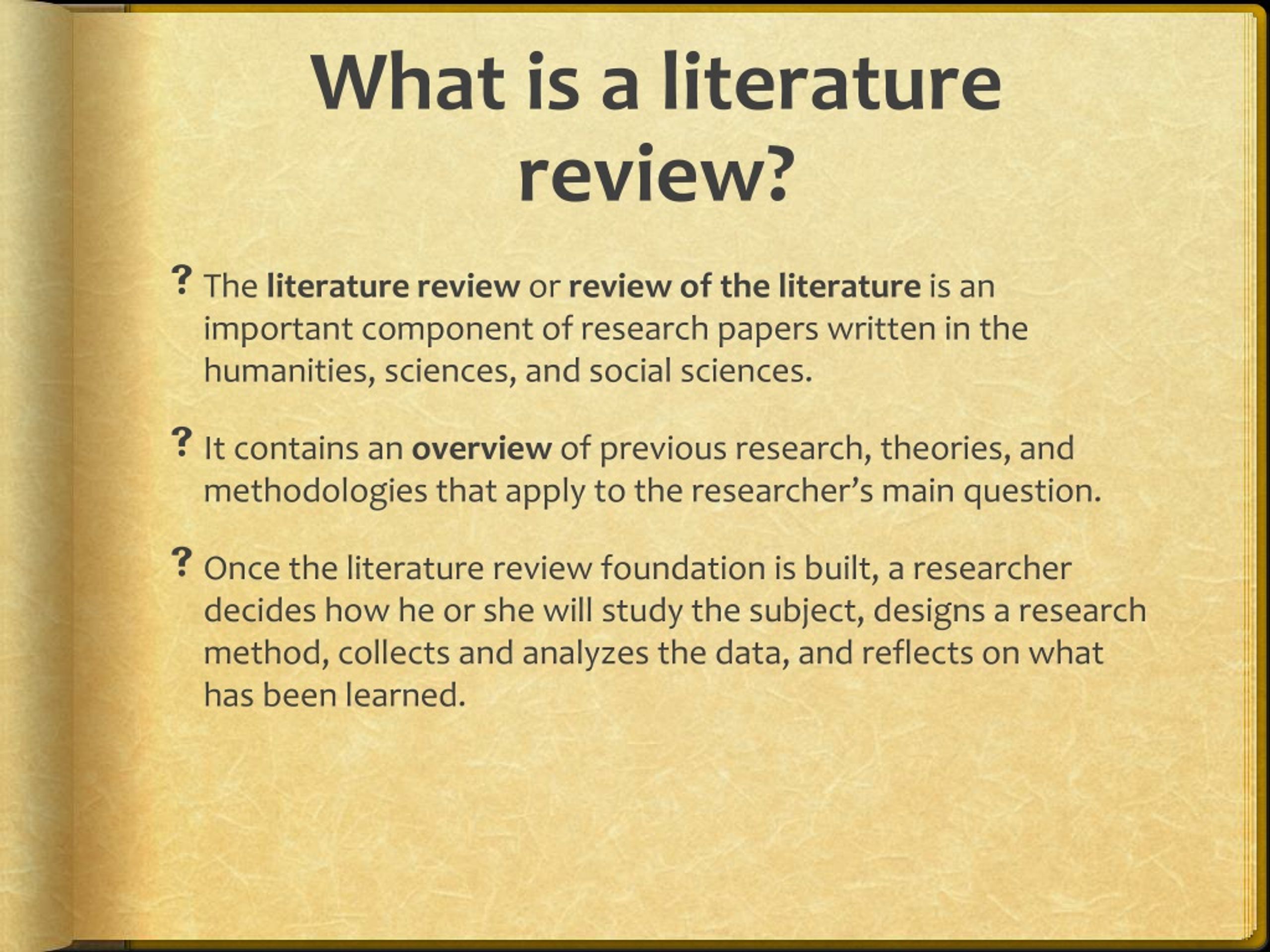 ppt presentation on literature review