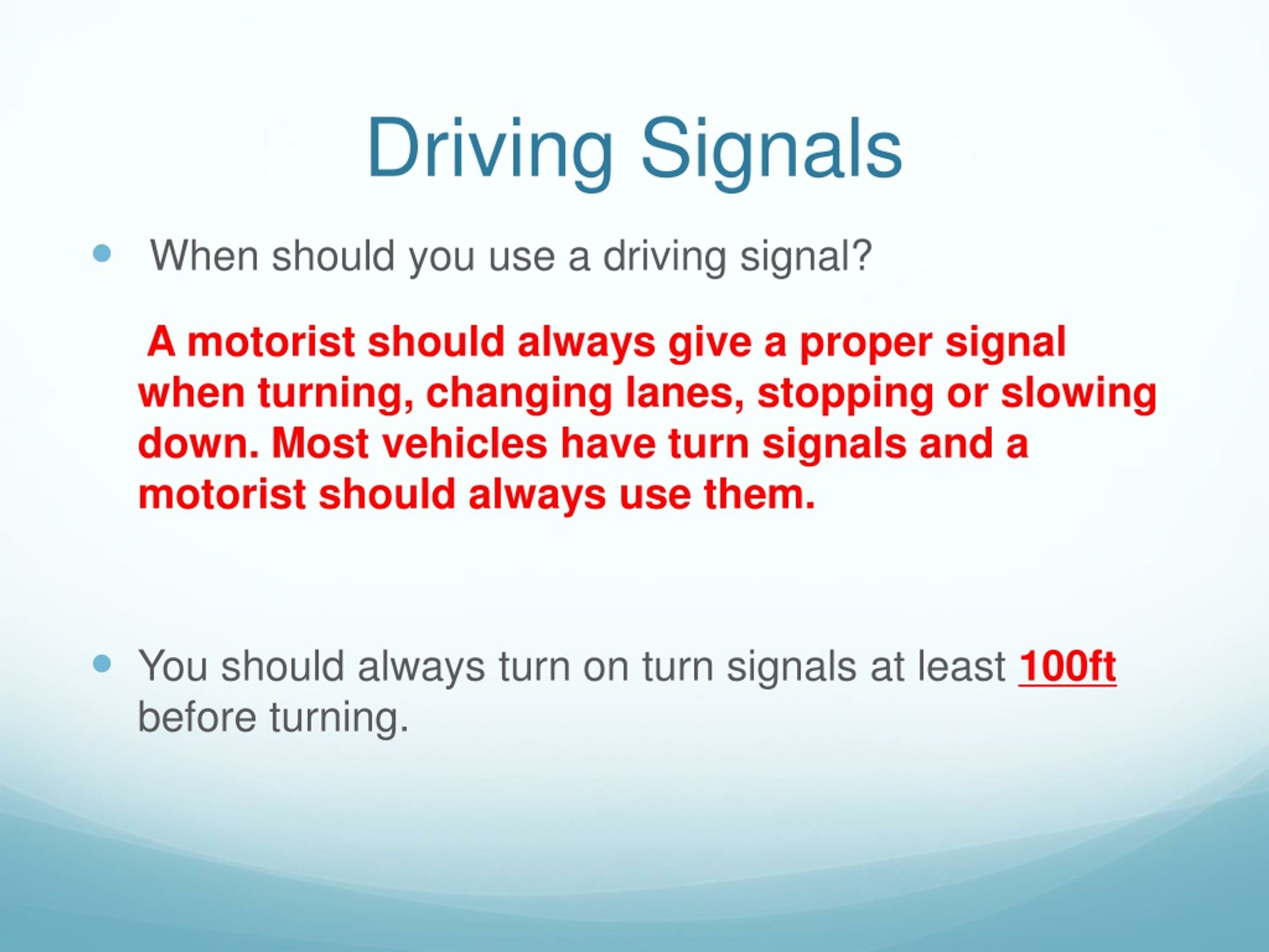 PPT - Driver Safety And Rules Of The Road PowerPoint Presentation, Free ...