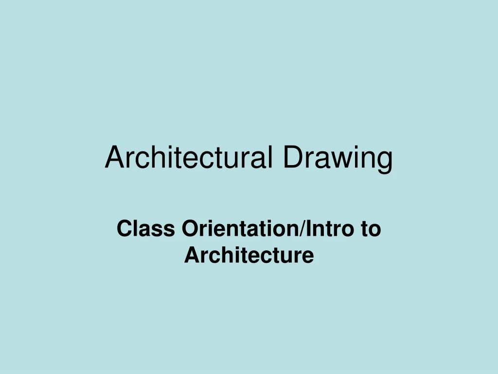 PPT Architectural Drawing PowerPoint Presentation, free download ID
