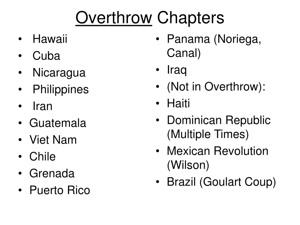 overthrow chapters n.