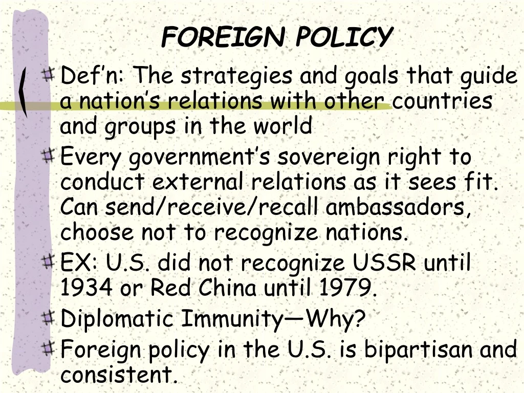 foreign policy n.