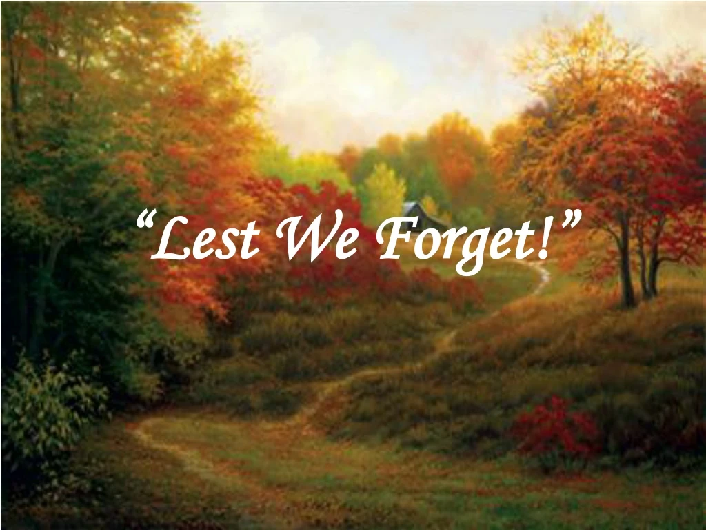 lest we forget n.