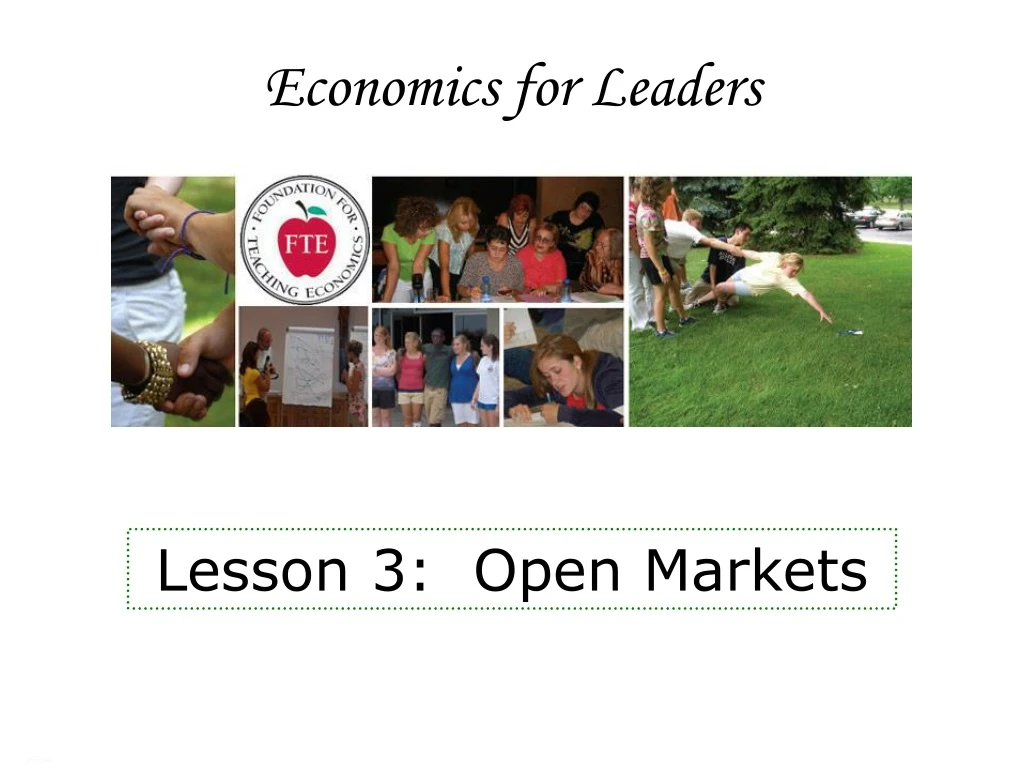 economics for leaders n.