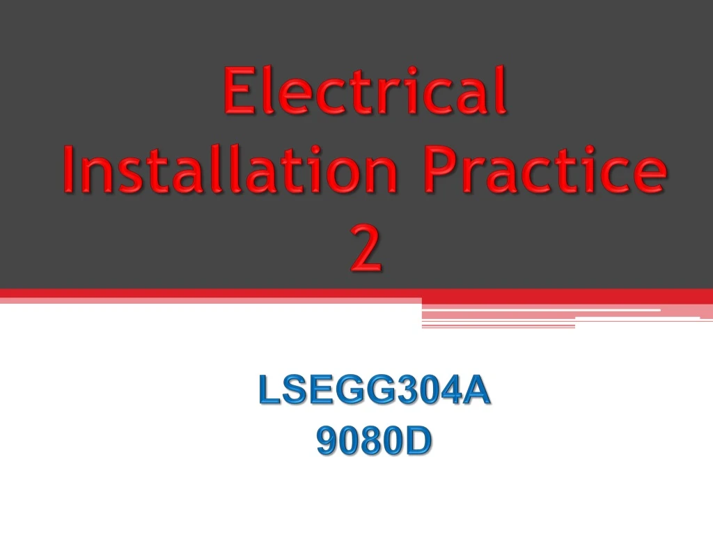 electrical installation practice 2 n.