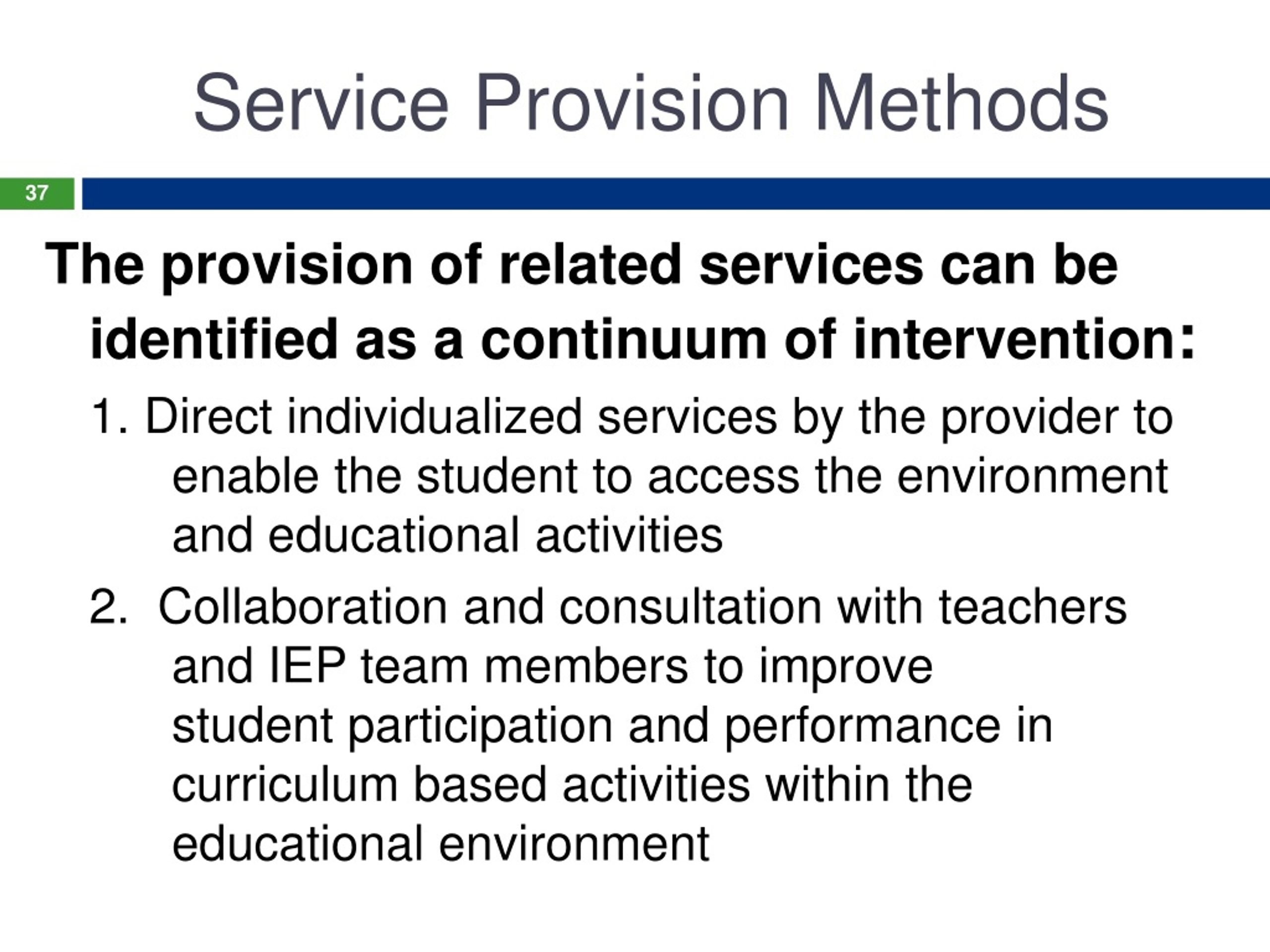 service provision thesis