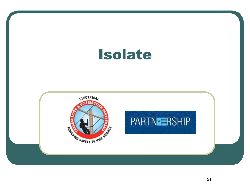 isolate n.