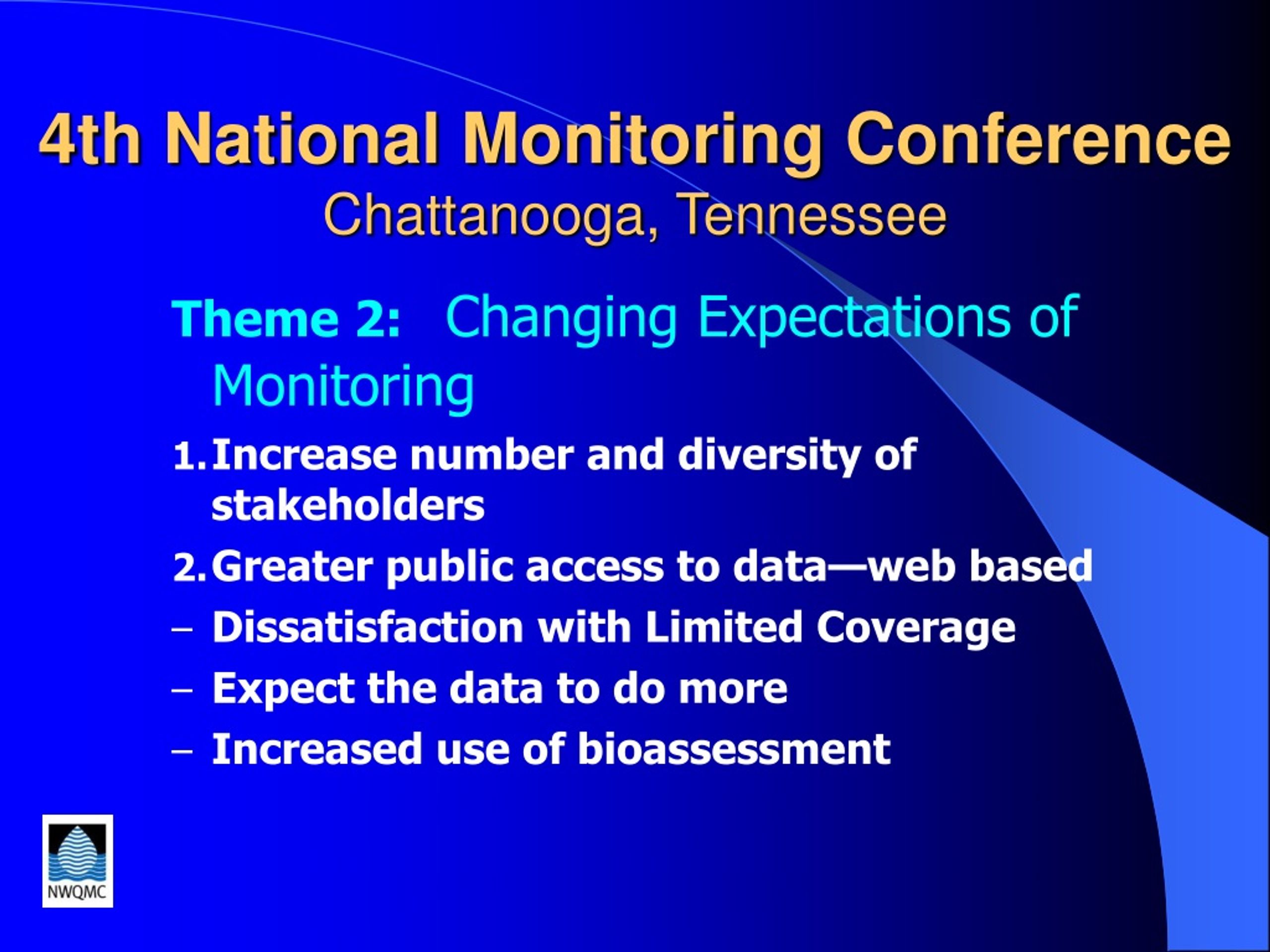 PPT National Water Quality Monitoring Council PowerPoint Presentation