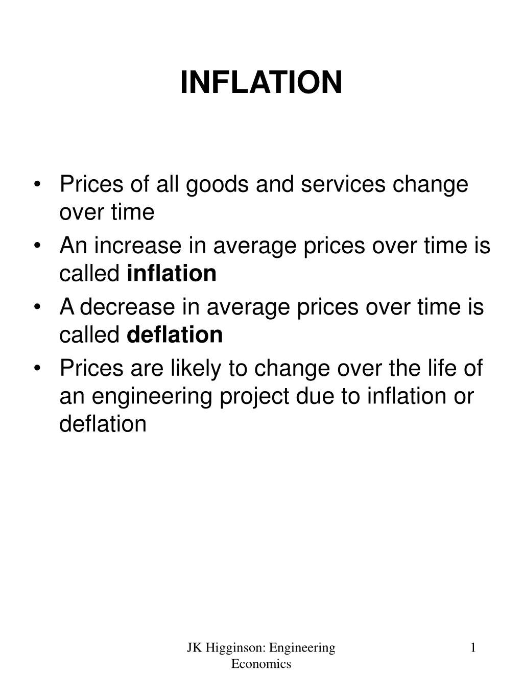 inflation n.